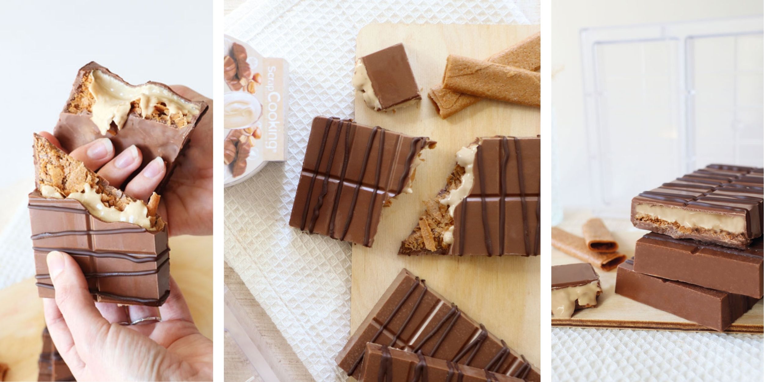 Recette tablette de chocolat Dubaï façon bueno - ScrapCooking